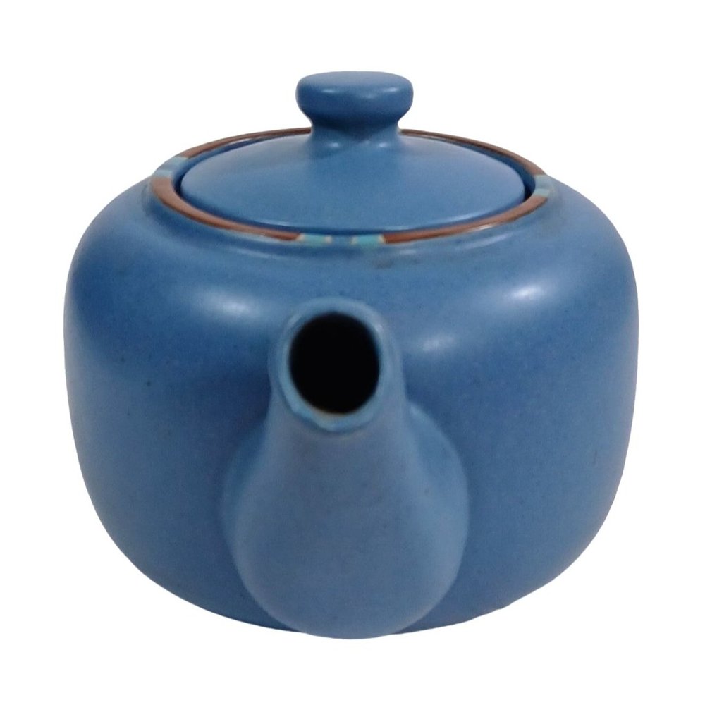 Dansk Mesa Sky Blue 40 oz  Coffee Tea Pot Teapot Southwestern Vintage Portugal - Picture 5 of 12